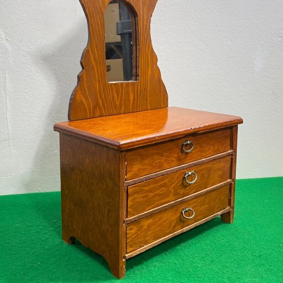 Gunther Mele 1970's Wooden Jewelry Box. Jewellery with Drawers. Vintage Wooden J - Picture 9 of 10